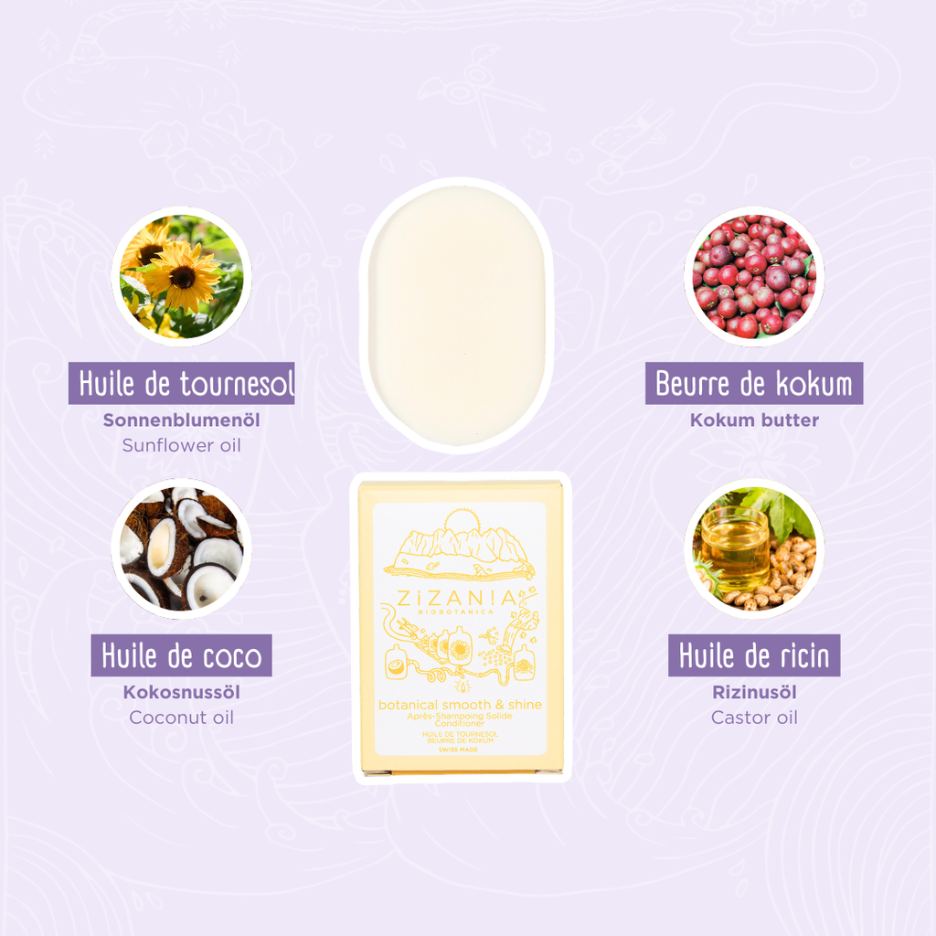 Botanical Smooth & Shine - Après-shampoing solide 50g